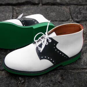 US 9.5 🔥 Heineken100 x Mark McNairy Saddle Boots Collectable Original clean box